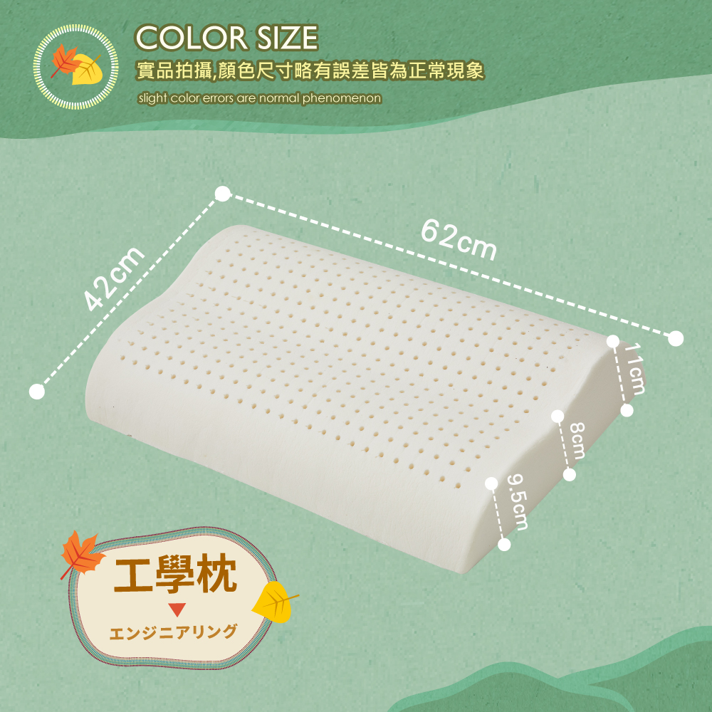 【工學型】天然乳膠枕頭